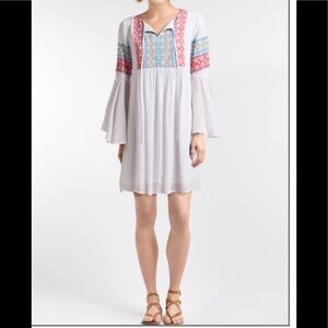 💥 Nina Leonard Embroidered Boho Chic Dress💥